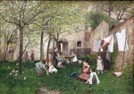 Иоганн Шперл. "Детский сад" (около 1882-1883 гг.)