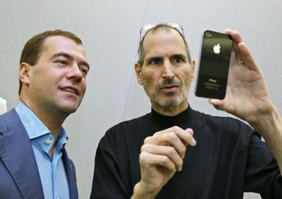 Дмитрий Медведев и Стив Джобс